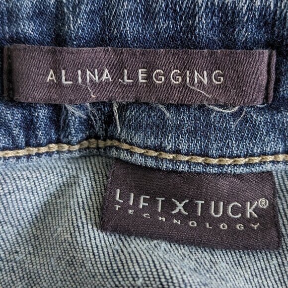 NYDJ Alina Leggings Womens 16 Side Detail Embroidery Denim Ankle Jeans - Picture 5 of 16